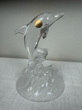 Cristal d’ Arques Lead Crystal Dolphin Figurine France